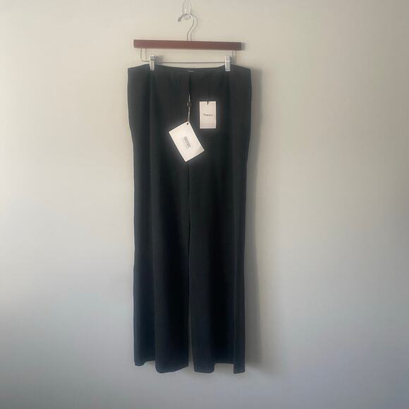 NWT Theory Wide‎ Pant Black Multi Hounds Knit Trouser Size 10 - Picture 3 of 10
